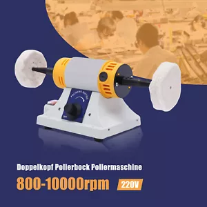 Mini Tisch Schleifbock Doppelkopf Poliermaschine Drehmaschine Schleifmaschine - Bild 1 von 19