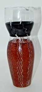 Kosta Boda Hand Painted Art Glass Pitcher Carafe Tonga by Monica Backstrom - Picture 1 of 5