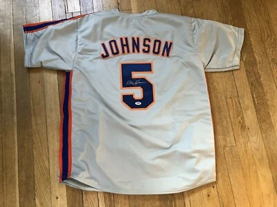 DAVEY JOHNSON SIGNED JERSEY NEW YORK METS #5 MANAGER 1986 WORLD SERIES PSA DNA - Image 1 of 4