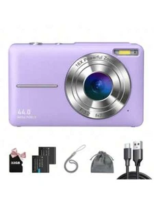 Digital Camera 32GB HD 1080P 44MP 2.4'' LCD Display Screen 16X Zoom Anti-Shake - Picture 1 of 11