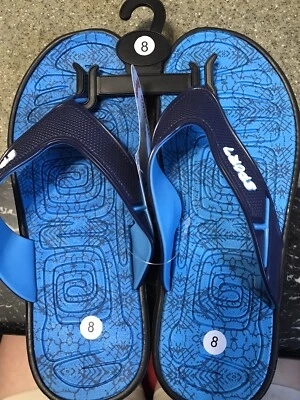Hombre Sandalias Chanclas-Tanga-Azul Foto 1 de 2