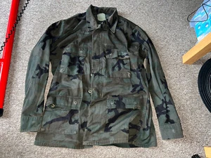 US Woodland Ripstop Warm Weather BDU Shirt Large Long Modified overdyed OPFOR? - Bild 1 von 7
