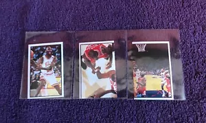 1992-93 Panini Basketball MICHAEL JORDAN 3 Card Set Chicago Bulls - Picture 1 of 2