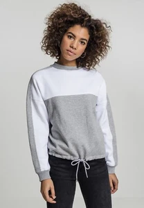 Urban Classics Damen Pullover Ladies Oversize 2-Tone Stripe Crew Grey/White - Bild 1 von 3