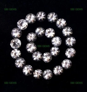 Lote de 25 piezas de gemas sueltas redondas de suministro de pulsera de morganita natural de 2,50 mm 1,65 quilates - Imagen 1 de 8