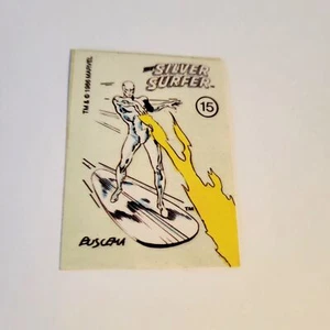 Silver Surfer 15 Vintage 1986 Comic Images Marvel Sticker Trading Card Unused - Picture 1 of 2