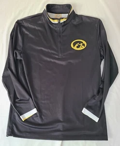 Iowa Hawkeyes 1/4 Zip 19Nine Pullover Mens Size L Black - Picture 1 of 5