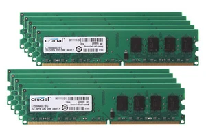 Lot Crucial 2GB DDR2 2Rx8 PC2-6400U 800MHz 240pin DIMM Desktop Memory RAM 2 GB - Picture 1 of 16