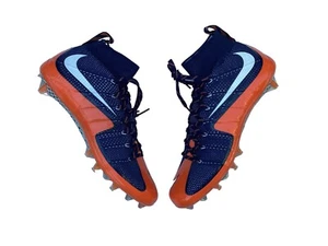 NIKE VAPOR UNTOUCHABLE TD FOOTBALL CLEATS NAVY BLUE ORANGE 707455-406 Broncos - Picture 1 of 6