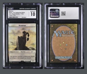 Magic The Gathering Guarida Secreta Marvel Foil Token Guerrero CGC 10 Pantera Negra - Imagen 1 de 1