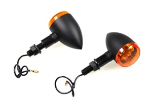Mini Bullet Custom Chopper Blinker 12 V Alu schwarz E-geprüft EC - Bild 1 von 1