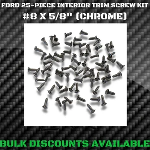 1955-1970 Ford Fairlane Interior Door Panel Exterior Molding Trim SCREW KIT OEM - Foto 1 di 2