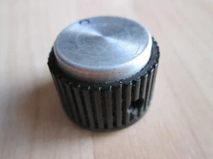 Turn Knob Black / Silver for Older Semi Truck Temp Blower Cont. 2 Screws #M148CP - Picture 1 of 9