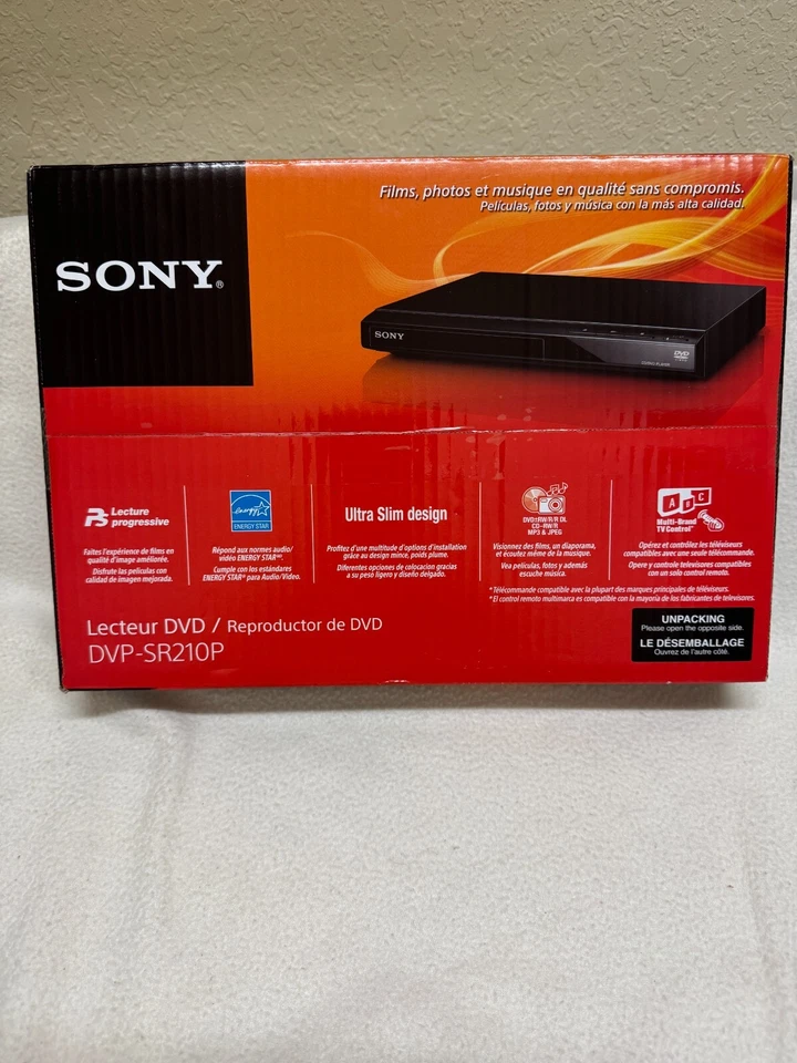 Sony DVP-SR210P Progressive Scan CD and DVD Player  - NEW IN BOX!!! NO HDMI!!! - Image 1 of 3