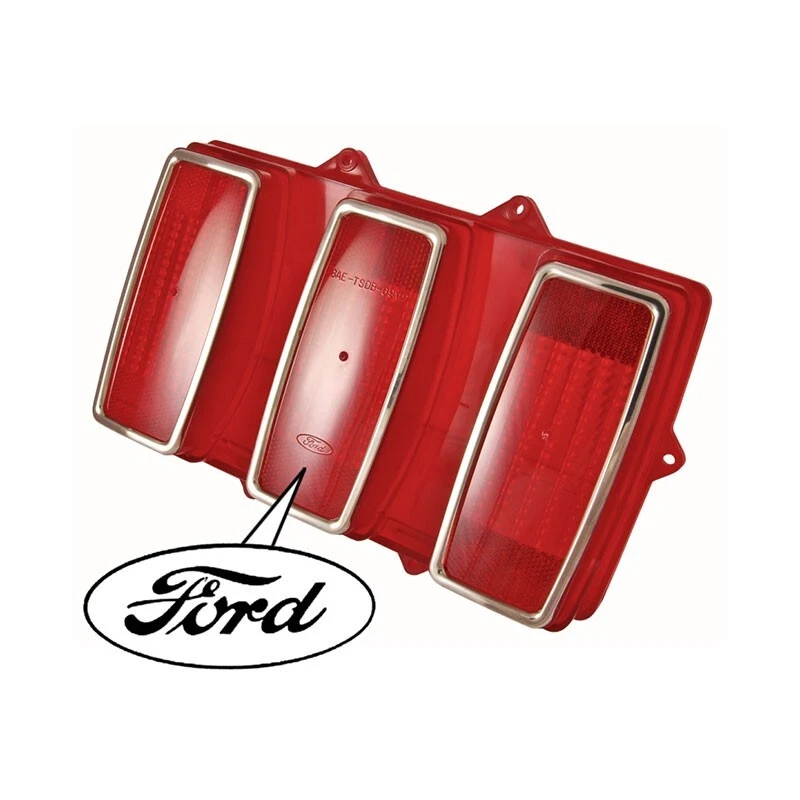 1969 Mustang Tail Light Lens w/ Ford Logo C9ZZ-13450 - Image 1 of 1