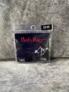 (4 MIX) NEW 16G LABRET BODY JELWERY PURPLE/LILAC EARNINGS, By BODY RAGE. - Picture 1 of 4