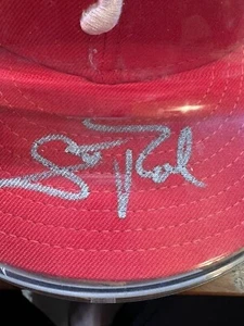 SCOTT ROLEN PHILLIES CARDS SIGNED AUTO NEW ERA AUTHENTIC CAP HAT FLEER COA HOF - Picture 1 of 4