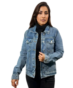 Chaqueta vaquera para mujer EX-TU color índigo - Imagen 1 de 7