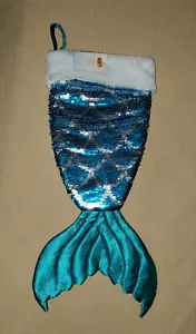 Pailletten Meerjungfrauenschwanz Weihnachtsstrumpf aus Crackerfass - Bild 1 von 5