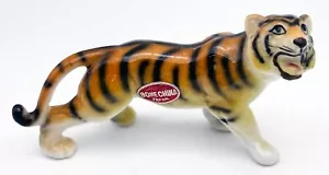 Figura de cerámica de tigre de China de hueso de colección gato 3" - Imagen 1 de 7