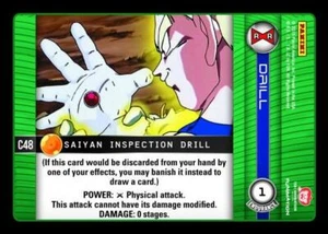 DBZ Dragon Ball Z TCG Tarjeta Panini Evolution C48 Saiyan Taladro de Inspección - Imagen 1 de 1