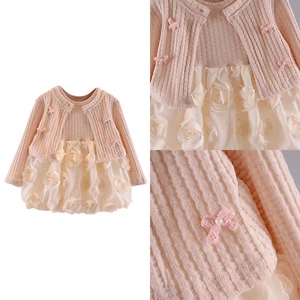 Baby Mädchen Sommerkleid Babyparty Strickjacke Lässig Kleid Geburtstagsfeier - Picture 1 of 24