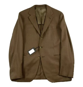 Caruso Brown Camel Hair Wool Mens Blazer Size Mens 42R NWT - Picture 1 of 8