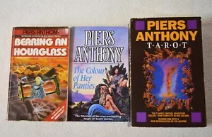 3x Vintage Piers Anthony Novels Bearing An Hourglass, T.A.R.O.T & The Colour... - Picture 1 of 11