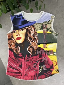 Camiseta sin mangas vintage estampada para mujer talla M - Imagen 1 de 11