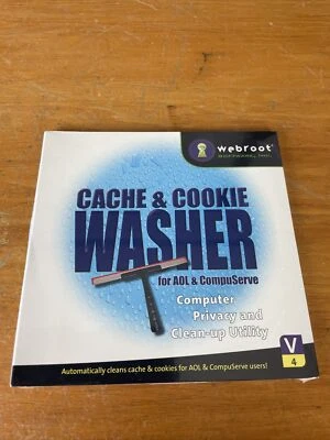 Webroot Software Cache Cookie Washer Computer Privacy and Clean-Up Utility 2001 - Image 1 of 2