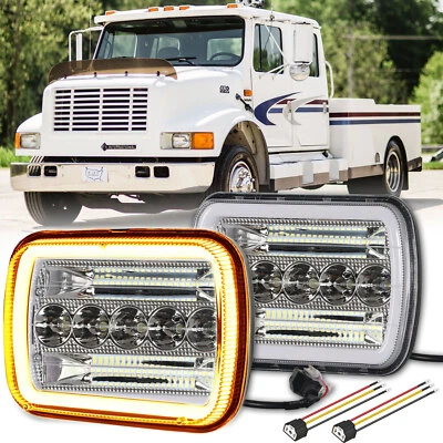 2X For International Harvester 9900 4700 4800 4900 8100 7x6" Led Headlight FD01 - Image 1 of 4
