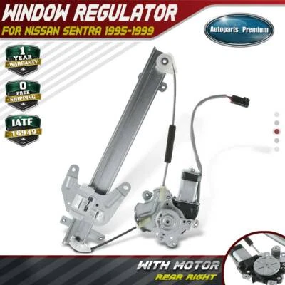 Regulador de ventana eléctrica con motor para pasajero trasero derecho Nissan Sentra 1995-1999 Foto 1 de 4
