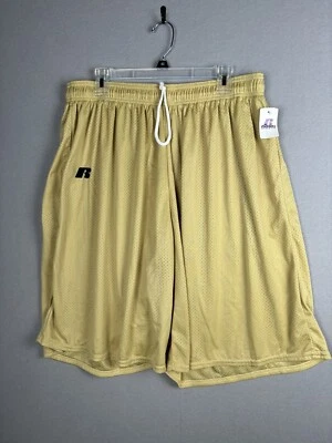 Pantalones Cortos Deportivos Russell Para Hombre De Colección Dorado 3XL Logo Nylon Malla Baloncesto 3104 Foto 1 de 4