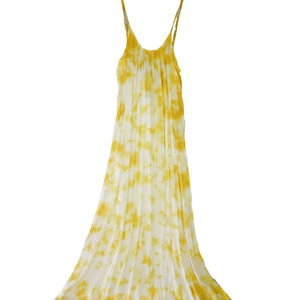 Maxi Vestido Forever 21 Mujer Talla S Amarillo Blanco Tie Dye Sin Mangas - Imagen 1 de 13