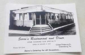 Nueva postal Early Greensburg Pa Serro's Diner restaurante 24 horas Lincoln Highway - Imagen 1 de 1