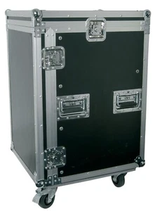 Flight Case Rack Case Equipment Rack with Wheels 8U-16U Removable Front & Top - Picture 1 of 8