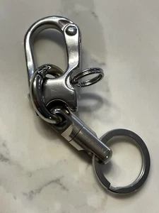 Grillete mosquetón estilo náutico Suecia acero inoxidable, llavero, llavero - Imagen 1 de 16