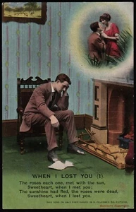 Liedkarte Als ich dich verlor Bamforth Postkarte - Bild 1 von 2