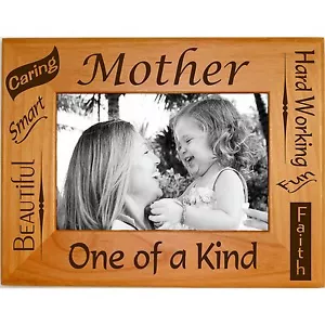 Cornici portafoto legno mamme personalizzate 4x6 5x7 8x10 incise personalizzate regali mamme - Foto 1 di 18