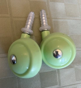 Bright Starts 2er Set •Lauflernwagen Vorderräder Rollen GRÜN• Ersatzteil - Bild 1 von 4