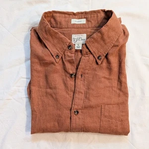 J. Crew Brushed Twill 100% Baumwolle Langarm Knopfleiste Größe L - Bild 1 von 9