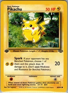 Pikachu 1st Edition 60/64 Jungle - Pokemon Card - NM - Bild 1 von 2