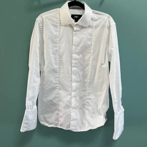 Camisa de Vestir Formal Joseph Abboud Esmoquin 16x32/33 Blanca Calce Ajustado Puño Francés - Imagen 1 de 8