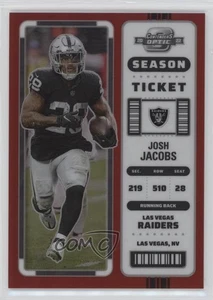 Boleto de temporada 2022 Panini Contenders Optic Red Prizm/175 Josh Jacobs #37 - Imagen 1 de 3