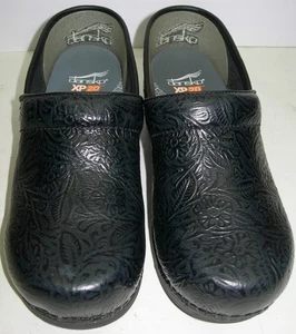 Dansko Professional Women's XP 2.0 Clogs Engraved Flower Black Size 37/US 6.5-7 - Picture 1 of 10