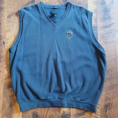 Vtg IZOD Club 1999 US Open Golf  Vest/Top Pinehurst #2 PUTTERBOY Mens XL Blue - Image 1 of 4
