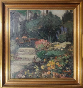 Gideon Isaksson (1911-1980): GARDEN, original oil painting - Picture 1 of 8