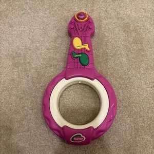 Barney Dinosaurio Playskool Púrpura Anillo Musical Guitarra Banjo Canciones 1997 Funcionando - Imagen 1 de 16