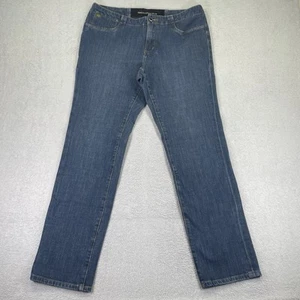 Christopher Blue Womens Jeans 14 Blue Straight Mid Rise Stretch Dark Wash Denim - Picture 1 of 12
