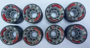 Radar Cayman 62 mm rot schwarz Quad Roller Derby Rollen 8 Stück - Bild 1 von 9